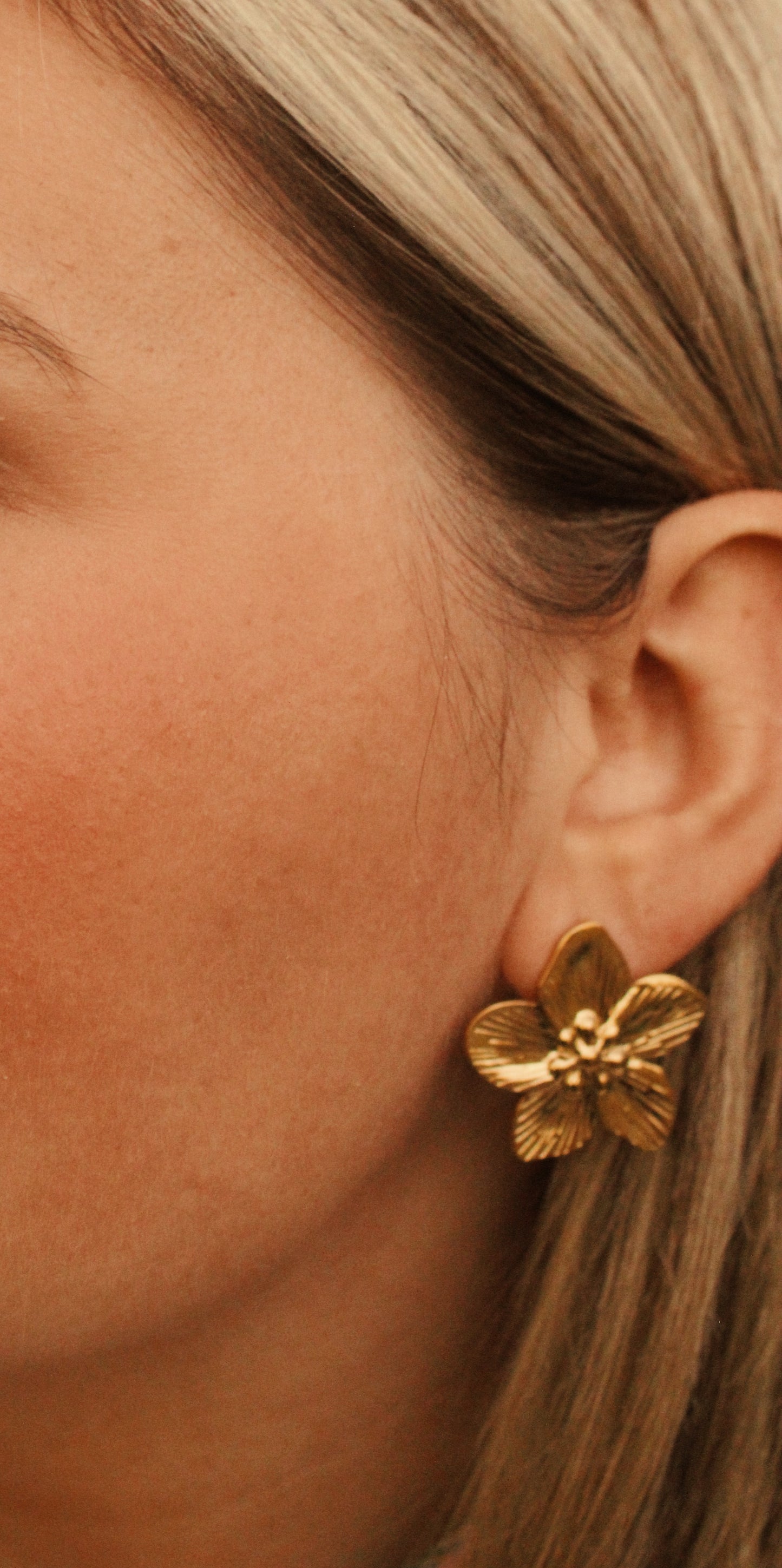 The Magnolia Flower Statement Stud