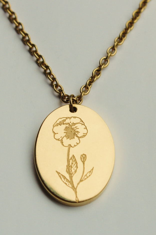 Birth Flower Necklace