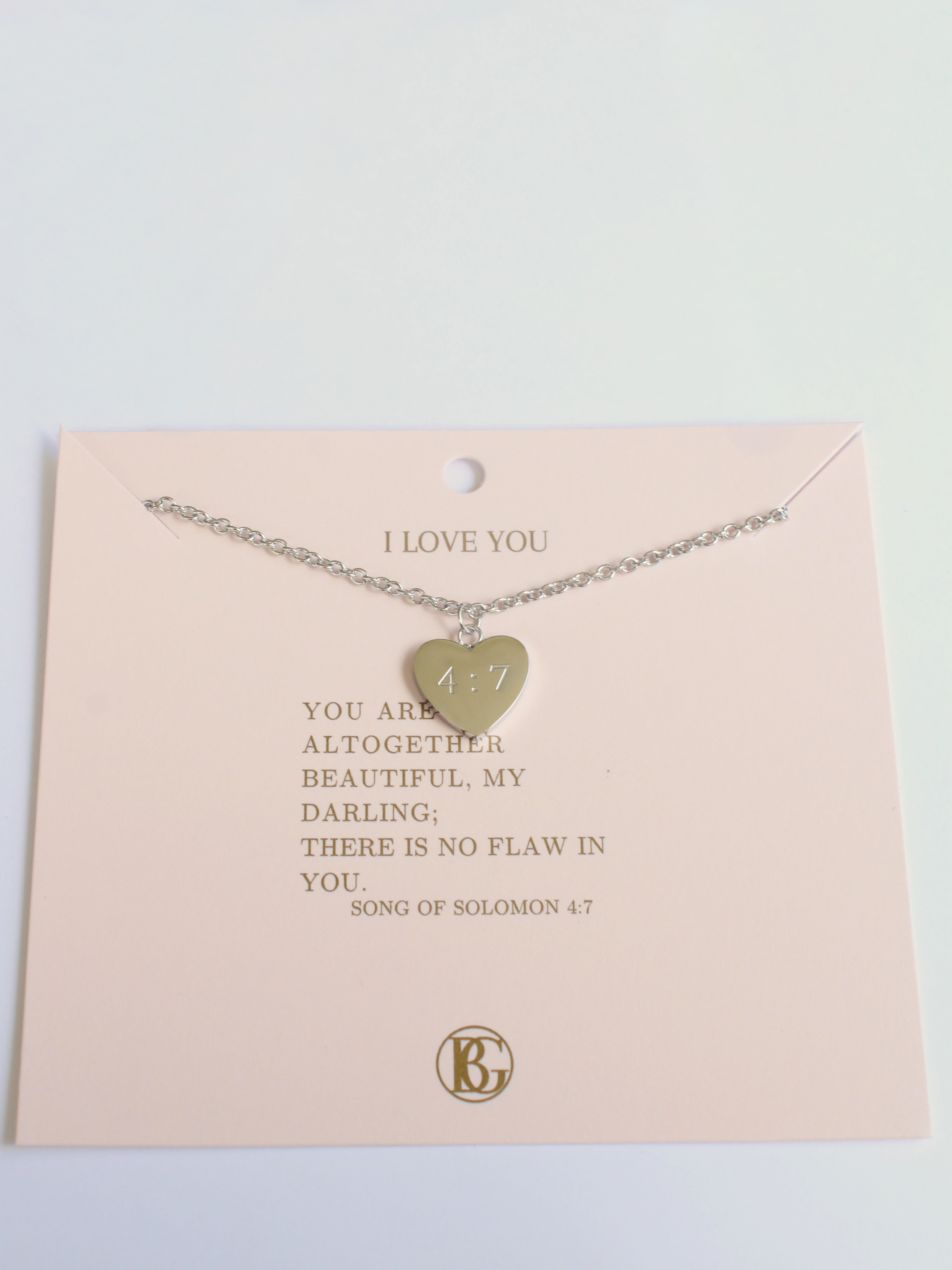 Song Of Solomon 4:7 Necklace