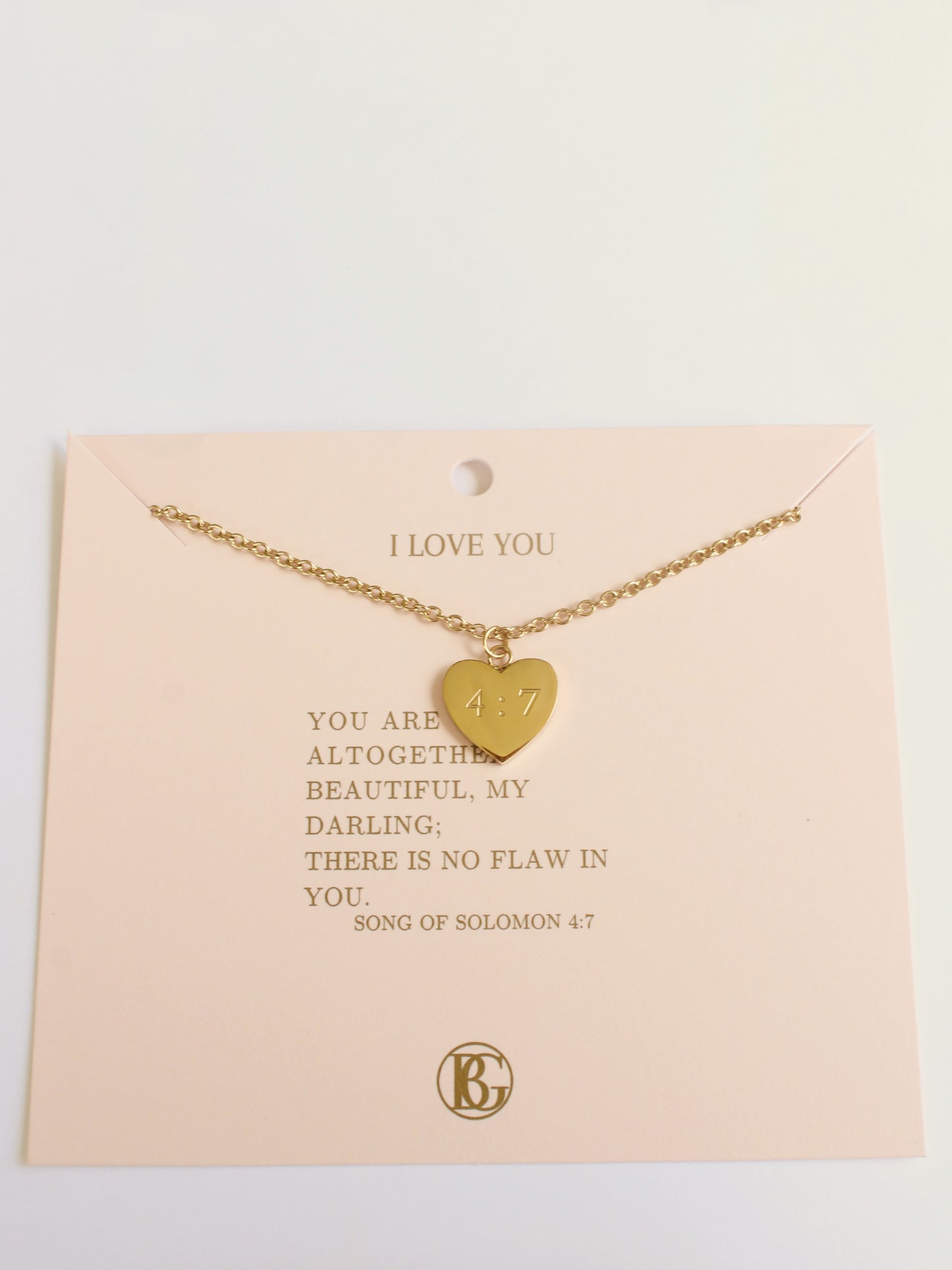 Song Of Solomon 4:7 Necklace