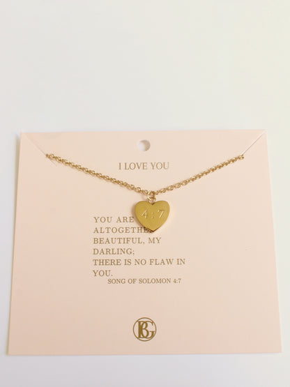 Song Of Solomon 4:7 Necklace