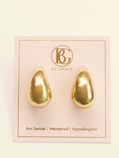 The Luna Gold Teardrop Stud