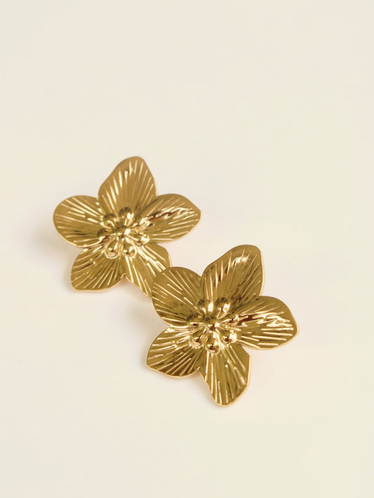 The Magnolia Flower Statement Stud