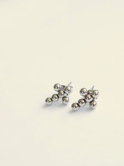 The Bella Silver Cross Stud
