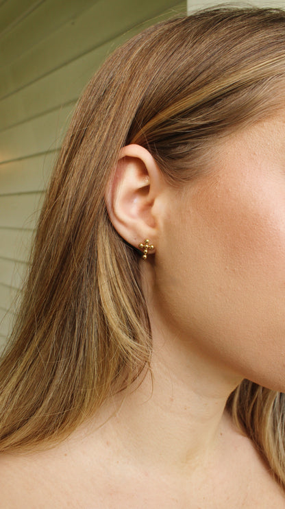 The Bella Gold Cross Stud